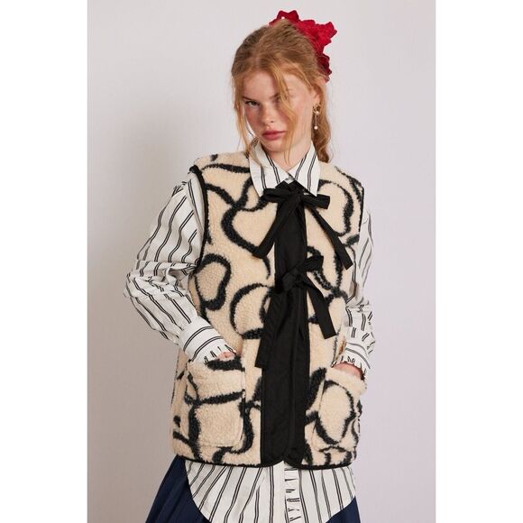 Free People Jackets & Blazers - New Free People Damson Madder Marta Borg Gilet Size 8